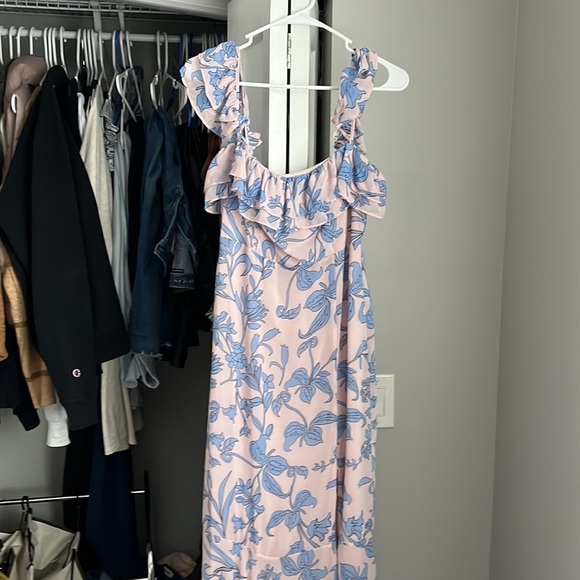 Lulu’s Adelaide Pink & Blue Floral Maxi Dress, worn once - Picture 11 of 11